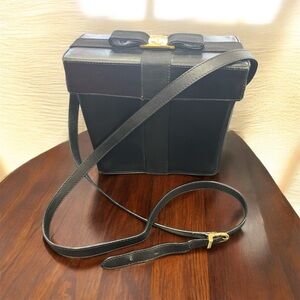 Black Leather Crossbody Bag